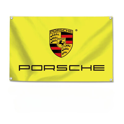 #ad PORSCHE Garage Wall Car Truck Racing Show Auto Banner Sign Flag $22.89