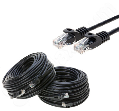 #ad CAT6e CAT6 Ethernet LAN Network RJ45 Patch Cable Black 25FT 200FT Multipack LOT $339.69