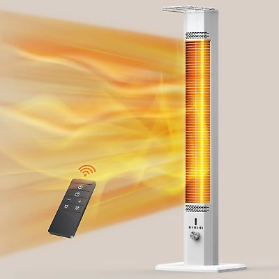 #ad Outdoor Patio Heater 42in Infrared Heater with Remote 9 Heat Levels 9H Safety $101.50