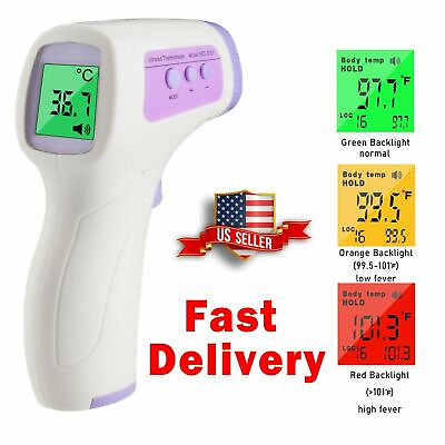 #ad Medical NON CONTACT Body Forehead IR Infrared Laser Digital Thermometer $9.99