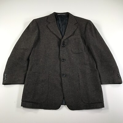 #ad Ermenegildo Zegna Blazer Mens 50 R Brown Soft Cashmere Comfort Sports Coat $199.99