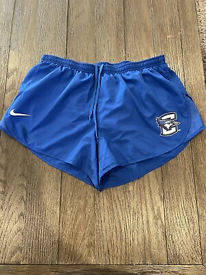 #ad Mens Nike Lined Running Shorts Race Shorts Blue L Creighton Track amp; Field $21.00