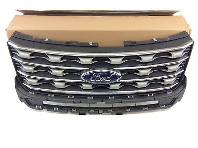 #ad 2016 2017 Ford Explorer XLT Front Upper Grille Foundry Gray New OEM FB5Z 8200 AC $485.00