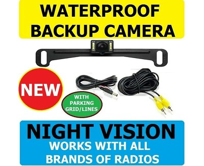 #ad Waterproof License Plate Mount Reverse Rear Nite View Color Car Backup Camera $39.99
