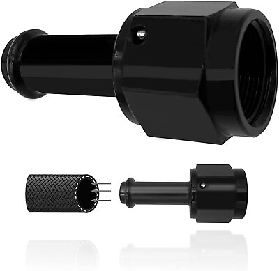 #ad AN6 6AN Female to 5 16quot; Straight Push On Barb Hose Fitting Straight Swivel Black $8.99