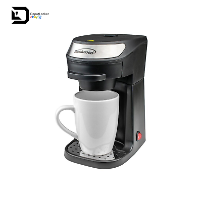 #ad Brentwood TS 111BK Single Serve Coffee Maker with Mug Black $24.99