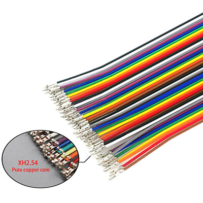 #ad 0.1 0.2M Colorful Double ended Terminal Wire Rainbow Connection Wire XH2.54 40P $90.70