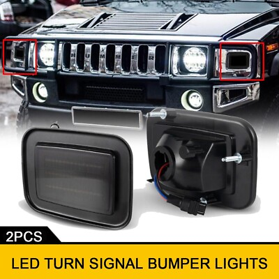 #ad 2x Switchback Turn Signal LED Indicator Bumper Lights For Hummer H2 Sut 15060530 $99.99