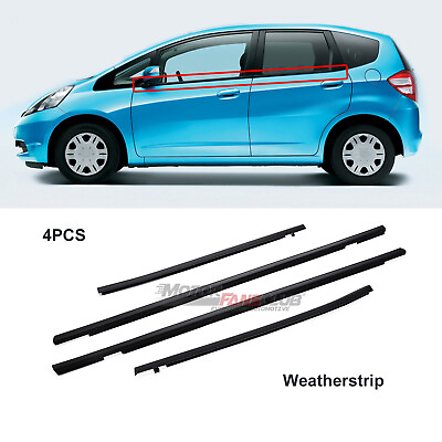 #ad 4x For Honda FIT 2007 2008 Car Outside Door Glass Window Weatherstrip Trim US $63.50