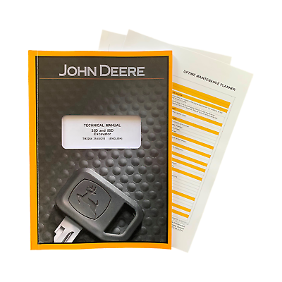 #ad JOHN DEERE 35D 50D EXCAVATOR REPAIR SERVICE MANUAL BONUS $72.00