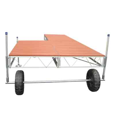 #ad Patriot Docks Roll in Patio Boat Lake dock with brown aluminum Decking $4366.32