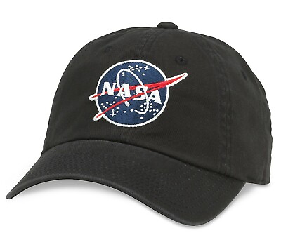 #ad NASA Ballpark Curved Bill Adjustable Space Team Hat NEW Black $9.90