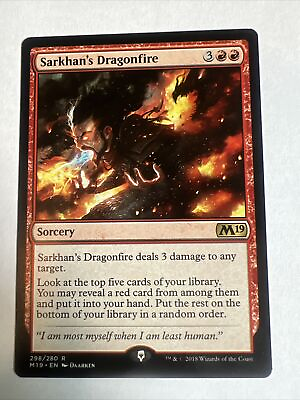 #ad MTG Sarkhan#x27;s Dragonfire Core Set 2019 298 280 Regular Rare $1.44