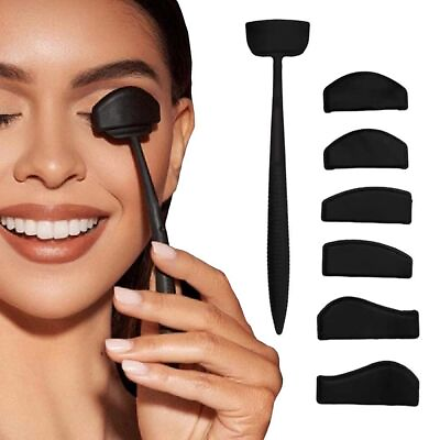 #ad 9pcs Cut Crease Line Kit Eyeshadow Applicator Silicone Stencil Stamp Tools Set $3.99