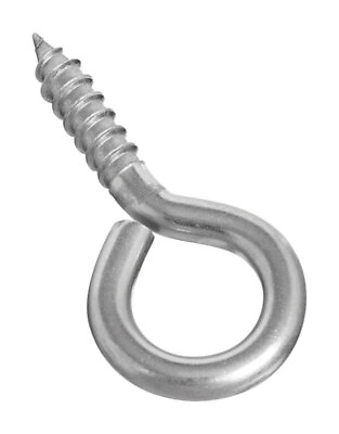 #ad National Hardware N220 467 Holds 75 lbs. Stainless Steel #4 Screw Eye 2 3 16 in. $10.07