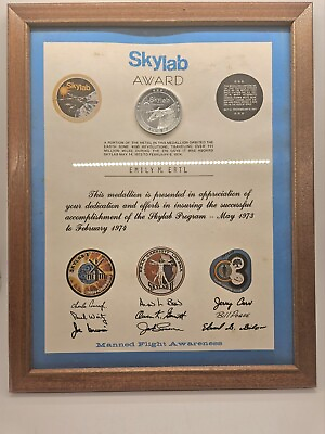 #ad 1974 Skylab Award Presentation with Skylab Coin NASA#x27;s Emily Ertl Collection $195.50