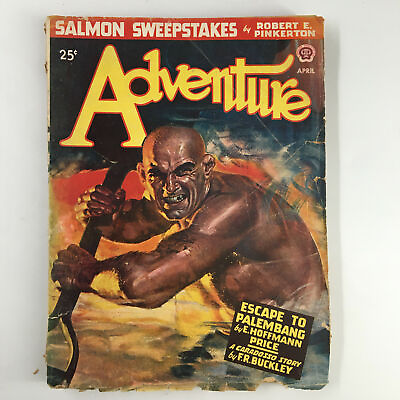 #ad VTG Adventure Magazine April 1947 Escape to Palembang by E. H. Price No Label $17.95