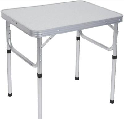 #ad Aluminum Adjustable Portable Folding Camp Table with Carry $34.21