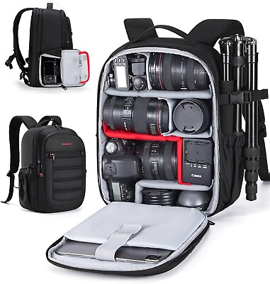 #ad New Endurax Large Camera Backpack for Canon Nikon fujifilm Photographers outdoor $76.00