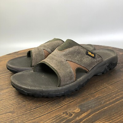 #ad Teva Katavi 2 Slide Mens Size 11 Brown Suede Slip On Comfort Sandals 1019195 $26.99
