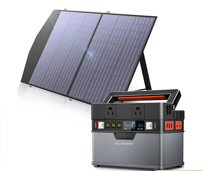 #ad 300W 700W Portable Generator Power Station amp;100W Folding Solar Panel For Camping $79.03