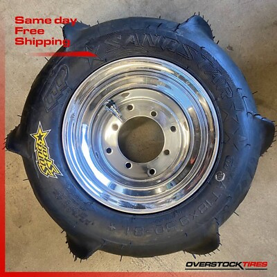 #ad 2 NEW 18x9.5 8 ITP Sandstar 2 PLY Tires amp; 8x7 Chrome Steel Wheels $330.00
