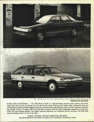#ad 1986 Press Photo 1986 Mercury Sable four door sedan and station wagon models $16.99
