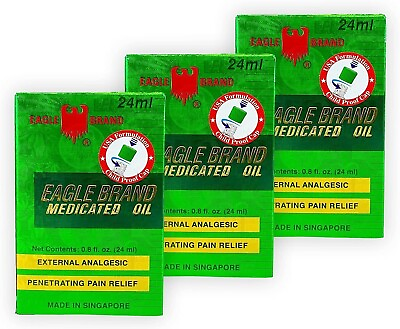 #ad #ad Eagle Brand Medicated Oil For Pain Relief 24ML Pack of 3 Exp 8 2028 $19.95