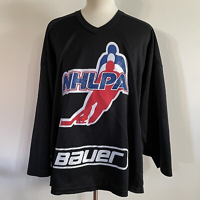 #ad Vintage NHLPA Bauer Hockey Jersey Men Large $87.12