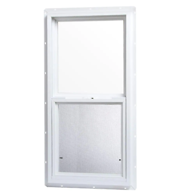 #ad 18 In. X 36 In. Single Hung Vinyl Window White Porch Garage Durable $170.34