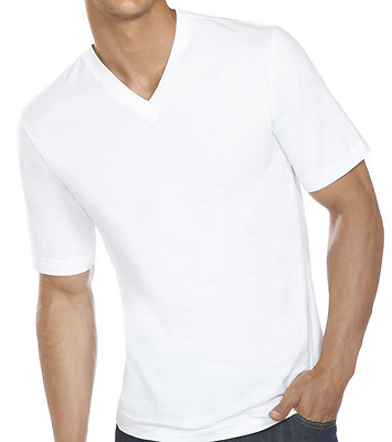 #ad New 3 6 Pack Mens 100% Cotton Tagless V Neck T Shirt Undershirt Tee White S XL $20.95