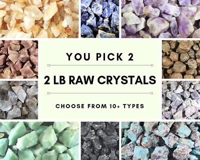 #ad 2 LB RAW CRYSTALS You Pick 2 Wholesale Bulk Crystals Rough Rocks Healing Crystal $25.99