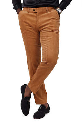 #ad Barabas Men#x27;s Premium Corduroy Velvet solid color chino pants 2CPV1 $87.00