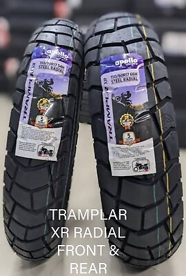 #ad APOLLO 110 70 R17 amp; 150 60 R17 TRAMPALR XR RADIAL COMBO PACK 2 TYRE FRONT amp; REAR $299.99