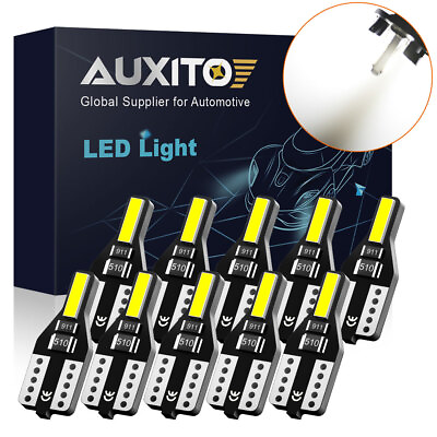 #ad 10x AUXITO 501 T10 W5W LED Car Side Light Bulb CANBUS Error Free Xenon HID White GBP 7.99
