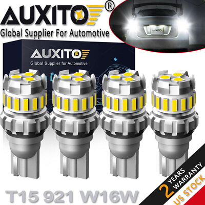 #ad 4x AUXITO T15 921 912 LED Back up Reverse Light Bulb Xenon White Error Free 2F18 $12.99