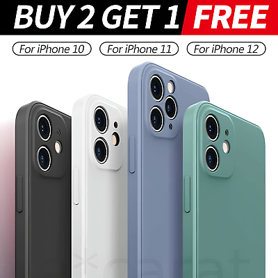 #ad For iPhone 15 14 13 12 11 Pro Max XS XR X 8 7 SE Silicone Case Camera Lens Cover $3.99