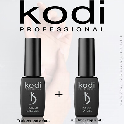 #ad KODI Professional BASE Rubber 8ml. TOP Rubber 8ml. For Gel Polish Soak off $18.20
