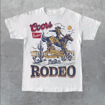#ad Coors Rodeo 90s Cowboy T Shirt Vintage Western Shirt Retro Coors Shirt $16.99