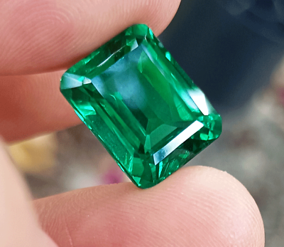 #ad Flawless Natural 15 Ct Green Emerald Certified Emerald Cut Loose Gemstone $28.85
