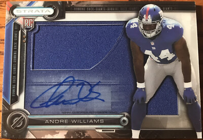 #ad 2014 Strata Clear Cut Rookie Relic Autographs Sapphire Andre Williams CCAR AW C $25.00