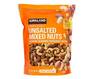 #ad Kirkland Signature Extra Fancy Mixed Nuts UnSalted 40 oz $29.29