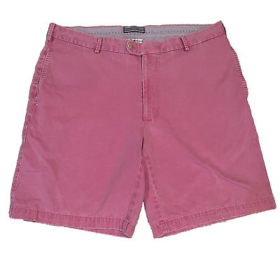 #ad Peter Millar Mens 38x9 Washed Pink Flat Front Golf Chino Shorts Pima Cotton $18.00