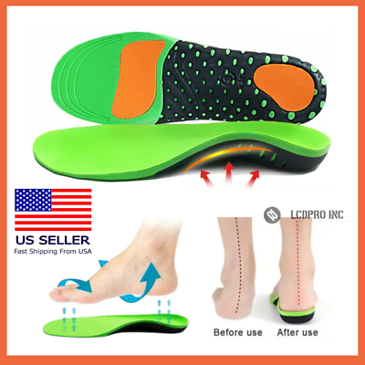 #ad Orthotic Shoe Insoles Insert 1Pair Flat Feet High Arch Support Plantar Fasciitis $7.73