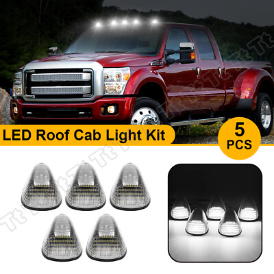 #ad For Ford F250 F350 Super Duty White LED Cab Roof Marker Clearance Running Lights $59.39