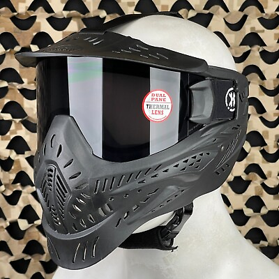 #ad NEW HK Army HSTL Thermal Paintball Mask Black w Smoke Lens $44.95