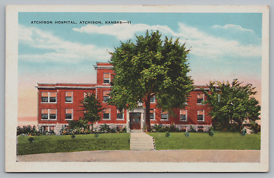 #ad Postcard Atchison Hospital Atchison Kansas Unposted $6.50