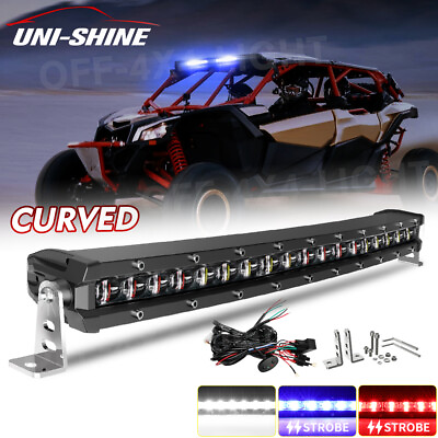 #ad Curved 20quot; LED Chase Light Bar Brake Reverse Fit ATV Can am Maverick X3 DS MAX $91.52