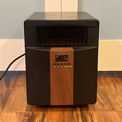 Heatsmart Electric Portable Infrared Quartz Space Heater 1500W Black Wood $100.00