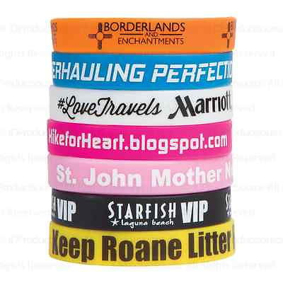 #ad 100 Silicone Silkscreened Wristbands Personalized for Teams Campaigns amp; More $109.99
